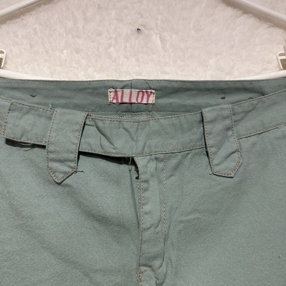 Alloy Rare Women's Light Green Flare Pants Size 9 Made‎ In USA - Picture 3 of 13